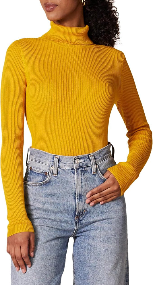 Women's Slim-Fit Lightweight Long-Sleeve Turtleneck Sweater