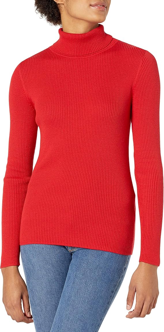 Women's Slim-Fit Lightweight Long-Sleeve Turtleneck Sweater